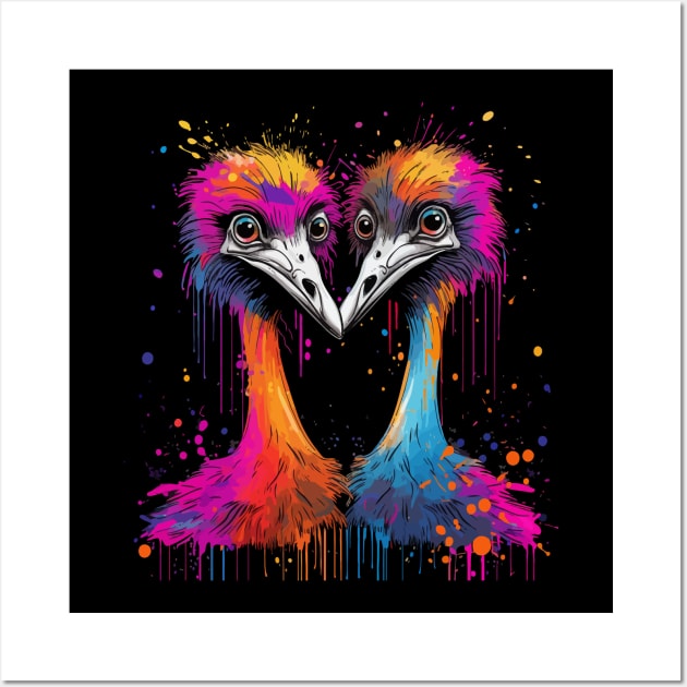 Ostrich Couple Valentine Wall Art by JH Mart
